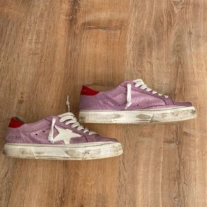 Golden Goose Pink May Glitter Sneakers